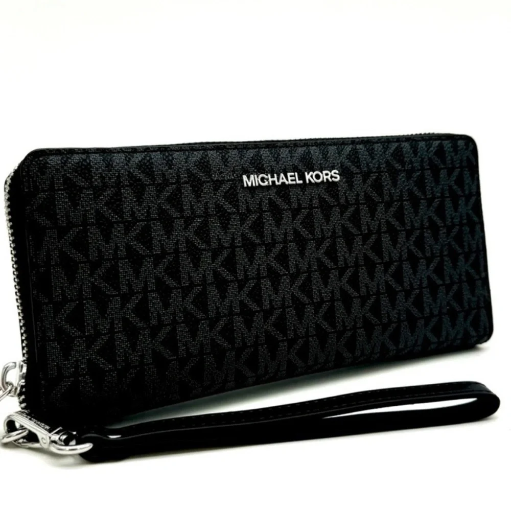 Michael Kors Large Continental Wallet Black Signature